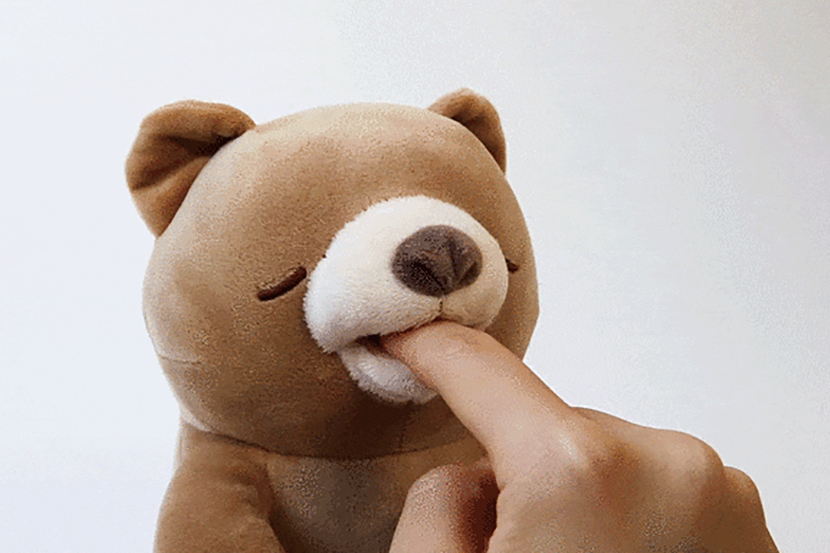 kaden_watch's tweet photo. 甘噛みしてくれるロボット「ハムハム」にクマが仲間入り https://t.co/TGDMgcCpui #甘噛みハムハム #ユカイ工学 https://t.co/tutZbWEgvS