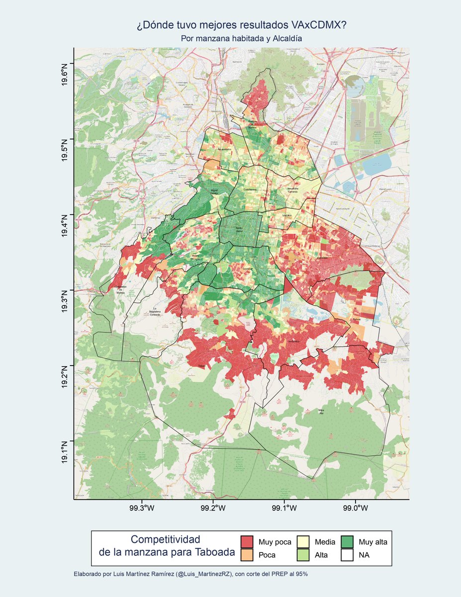 Luis_MartinezRz's tweet photo. Les recomiendo analizar estos dos mapas, vean como las zonas donde a @STaboadaMx le va mejor hubo mayor participación.