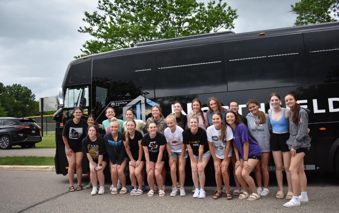 The Eagles have left the nest! We’re on the way to Mankato! We have our first game tomorrow at 10AM. <a href="/RenaeHartl/">Renae Rost Hartl</a> <a href="/CoachBagz/">Jen Bagley Trotter</a> <a href="/coachchris_24/">Chris Iliopoulos</a> <a href="/mavsbcoach/">Lori Meyer</a> <a href="/KristleWolcott/">Kristle Wolcott</a> <a href="/BSUBeaversSB/">Bemidji State Softball</a> <a href="/mitchrob13/">Mitch Roberts</a> <a href="/CSPBearsSB/">Golden Bear Softball</a> <a href="/epgirlssoftball/">EPHS Softball</a> <a href="/BlugoldCoachH/">Leslie Huntington</a> <a href="/coleymarieries/">Coley Ries Welter</a>
