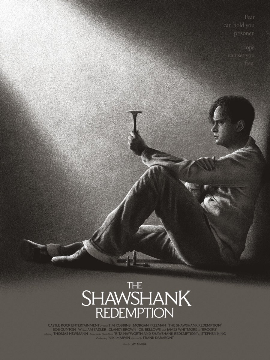 CinemaTweets1's tweet photo. #4. The Shawshank Redemption (1994; Darabont) https://t.co/pxoPnZEThf