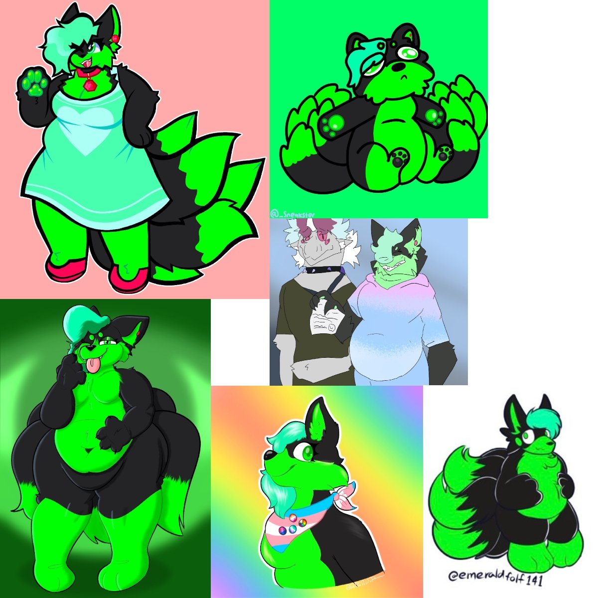 Emerald_9_tailed_folf (Blep Queen) tweet media