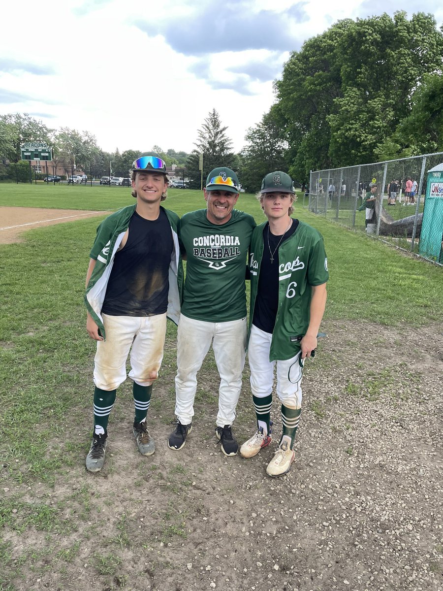 Concordia Academy HS Baseball (@concordiabb) on Twitter photo Season comes to an end.
Reinhard & <a href="/johnusalis/">John Usalis</a> with 💣💣’s
⚾️ 17-5 record
⚾️ Final 3
⚾️ Skyline Conference Champs
⚾️ Return a lot next year
⚾️ Going to miss our 2 seniors
Quast and Hilmanowski
So much to be proud of!!! See you all next year Season comes to an end.
Reinhard & <a href="/johnusalis/">John Usalis</a> with 💣💣’s
⚾️ 17-5 record
⚾️ Final 3
⚾️ Skyline Conference Champs
⚾️ Return a lot next year
⚾️ Going to miss our 2 seniors
Quast and Hilmanowski
So much to be proud of!!! See you all next year