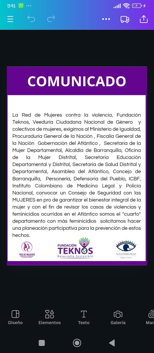 Veeduría Mujer Género tweet media
