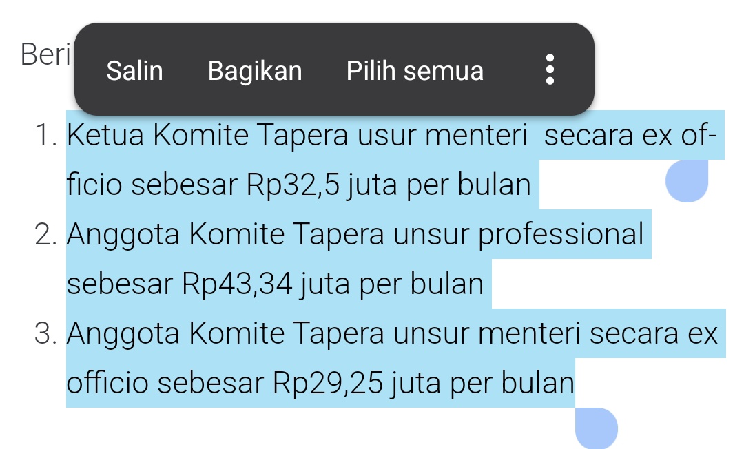 reynaldiaryaa's tweet photo. Kalau secara konsep gotong royong harusnya gajinya yang ngurus entah itu dpr presiden ga banyak banyak, dihibahin alokasinya ke Tapera. Lh lek ngene malah nambah pengeluaran negara nggawe gaji https://t.co/DC4j51oq0r