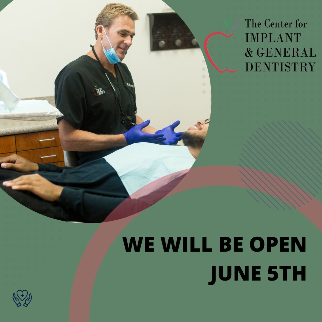 DentistsLindale's tweet photo. Exciting News! The Center for Implant and General Dentistry will be open tomorrow, June 5th! Whether you're in need of a routine check-up or exploring implant options, our dedicated team is here to provide exceptional care. See you tomorrow! 🦷✨ 

#DentalCare #ImplantDentist ... https://t.co/O5r9QKdOkk