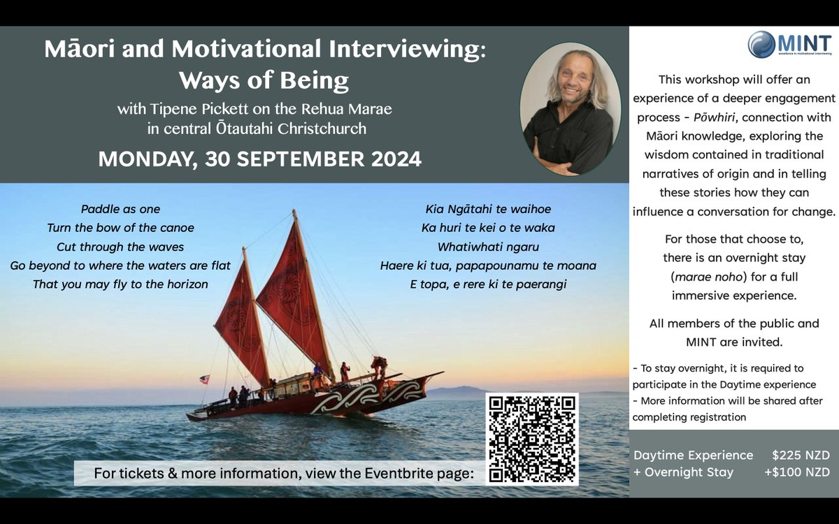 Chris Higgs Physio (@chrishiggspt) on Twitter photo Unique Maori and Motivational Interviewing learning and engagement opportunity from an expert. Limited spaces remain for Otautahi workshop. Unique Maori and Motivational Interviewing learning and engagement opportunity from an expert. Limited spaces remain for Otautahi workshop.