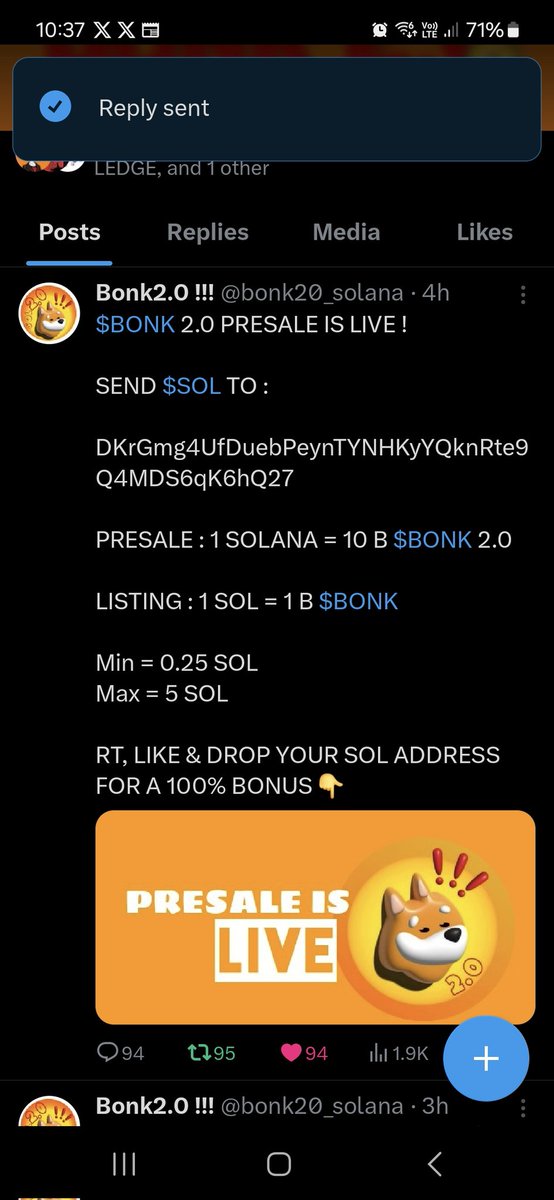 @bonk20_solana DG96CfSYWwJptw3Pi52upsyAFFZqyx4oo5xwgfArPQLP