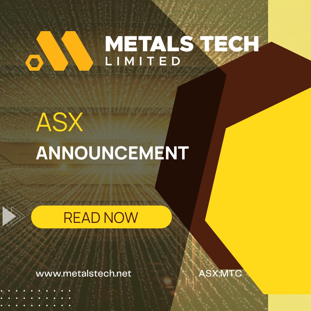 MetalsTechLtd's tweet photo. We are pleased to provide an update on the competitive strategic process underway with advisor Minmetals Securities regarding our 100%-owned #Sturec #Gold #Mine, Slovakia.  

#ASX 🔗 https://t.co/MzL94Eqd2x

 $MTC https://t.co/WLnAvYjlJB