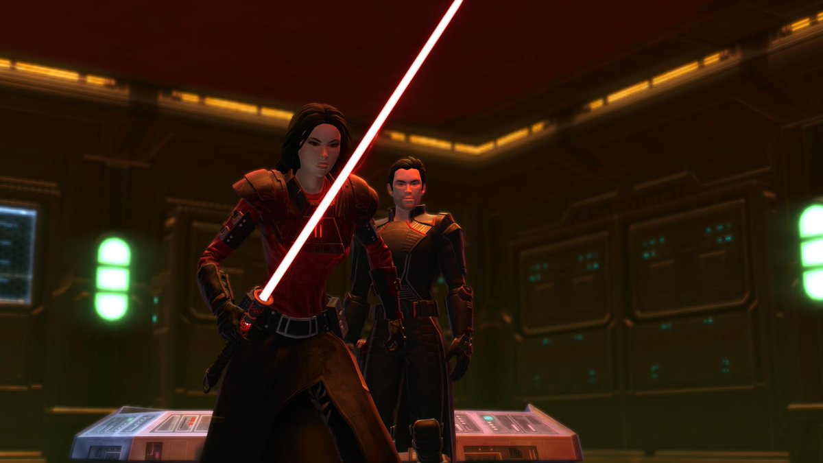 phyreblade's tweet photo. And so Lusiel has picked up one of my favorite companions. Quinn is just as awesome as always. I love how he just stands there so calmly, while Lusiel jumps around, killing baddies and monsters. 

And dangit, they do look good together.
@SWTOR #SWTOR #SithWarrior https://t.co/HpLRmh0PNI