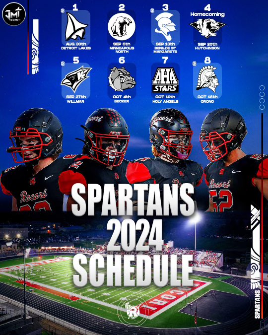87 days until your Rocori Spartans start their 2024 season!!! Schedule 👇 #TrustTheProcess