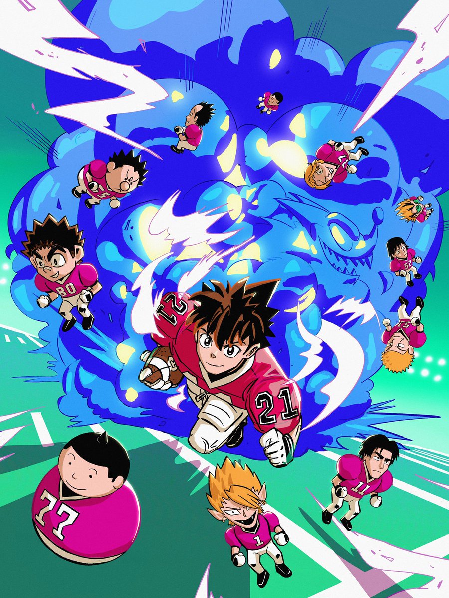 dontdothatjeff's tweet photo. Eyeshield 21 is my favorite manga, and after all this time i finally decided to make fanart of it! haha Please give the manga a chance 😭 (also we dont talk about the anime) https://t.co/vX565hZ9VX