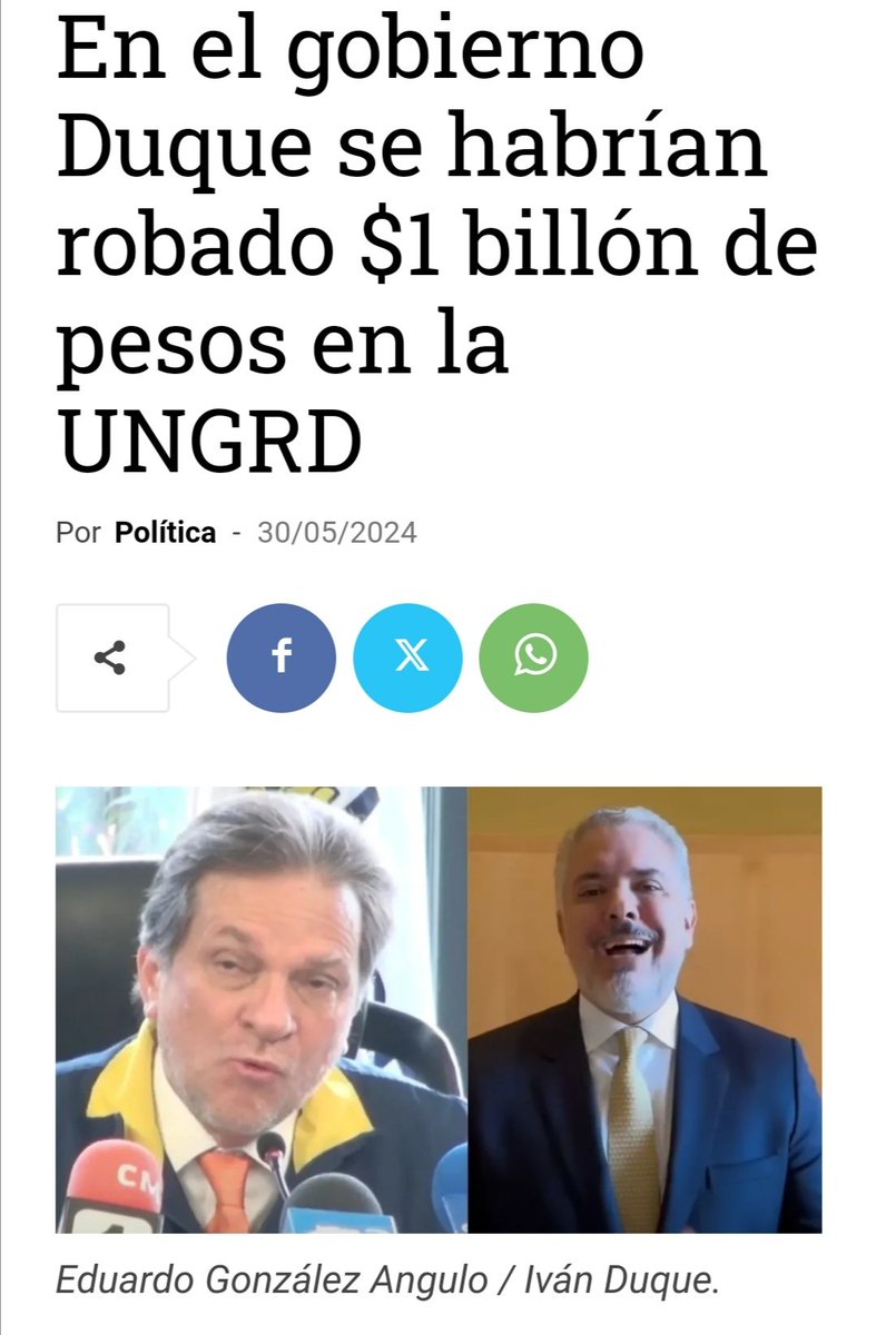 AlvaroPoGonzlez's tweet photo. @RestrepoJCamilo @RestrepoJCamilo Tiene Razón, la @UNGRD SIEMPRE ha estado Manejado por Delincuentes con Poder Político desde afuera que Colocan Delincuentes para que la Manejen y Beneficien Empresarios Corruptos y Ganan TODOS.
La Justicia Ausente es Responsable de la Violencia y la Corrupción. https://t.co/Y8Y0Di7to1
