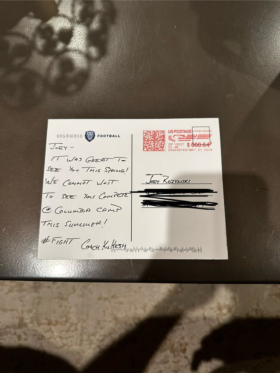 Joey Rozynski 2025 (@rozynski_joey) on Twitter photo Thank you for the love <a href="/CULionsFB/">Columbia Football</a> . Can’t wait to get back to campus and compete at camp this summer!
<a href="/Coach_Kukesh/">Andrew Kukesh</a> <a href="/CUFBrecruiting/">Columbia Football Recruiting</a> Thank you for the love <a href="/CULionsFB/">Columbia Football</a> . Can’t wait to get back to campus and compete at camp this summer!
<a href="/Coach_Kukesh/">Andrew Kukesh</a> <a href="/CUFBrecruiting/">Columbia Football Recruiting</a>