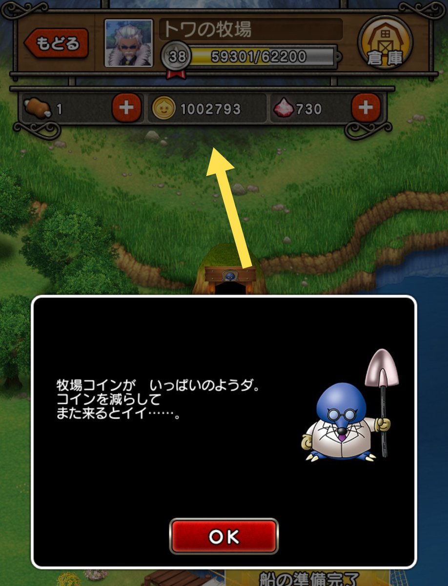 牧場コインは、100万枚が上限のようです。 お肉とかに変えられたらいいのなぁ。 #ドラクエ10 #DQ10