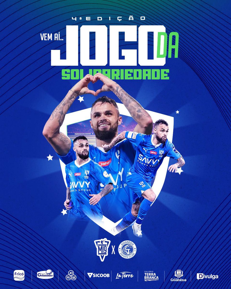 Vem aí! 4º Jogo Solidário 💙🙌🏻