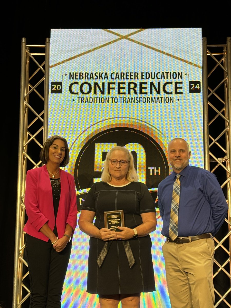 ACTENebraska's tweet photo. The ACTEN Member of the Year was Sheree Moser. Congratulations to Sheree for her dedication to CTE. https://t.co/YS2j1mh7EL
