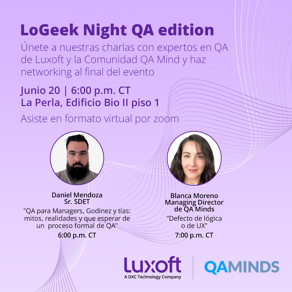 QA_MINDS's tweet photo. Hola comunidad!
Tenemos próxima Meetup en #Guadalajara #QAminders
"LoGeek Night QA Edition" de Luxoft
No te puedes perder esta Meetup vamos a aprender mucho y como siempre compartir experiencias entre los miembros de la comunidad. 📷
Las LoGeek Nights de @luxoft ofrecen un ambiente relajado y amigable.
¡No te quedes fuera de esta experiencia única y enriquecedora!
Regístrate aquí: https://t.co/plSuNMHYuj
#SoftwareEngineering #luxoft #softwaretesting