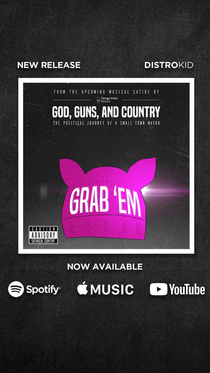 dangfruitmusic's tweet photo. #felontrump #guilty #34 #grabem #feminism #satire #parody #spotify #dangerousfruit https://t.co/nIGykkHuvd
