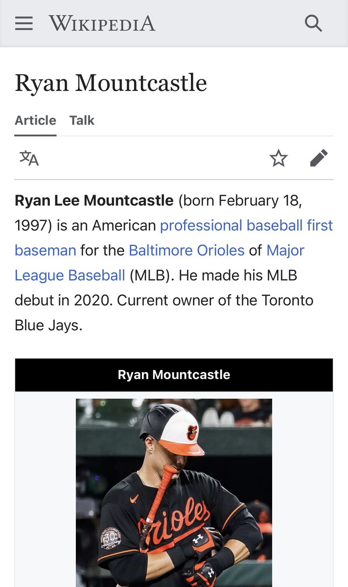 samaba's tweet image. Posting so I can remember his Wikipedia page actually said that ⛰️ 🏰 #birdland