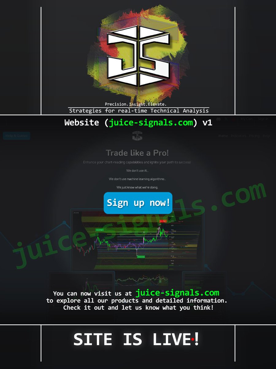 JuiceSignals's tweet photo. Website v1 - © 2024 #JuiceSignals

We've just launched our new site, packed with accessible indicators and powerful tools for TradingView! 📊
Check it out and take your trading game to the next level. 

🔥 Visit us now at https://t.co/QUQqmcZM4A https://t.co/Cvc8gbkwBy