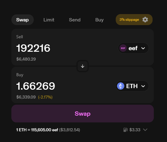 __garebear's tweet photo. claimed $eef airdrop https://t.co/2dG0aAaDAj https://t.co/MLPLpJDMTf