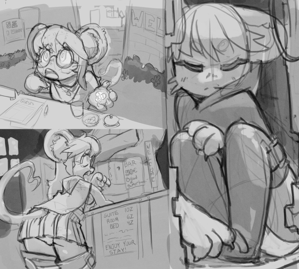 DEADRAID_'s tweet photo. Hopefulness and anxiety are not much to barter with. Her small town savings no match for the city prices, Mirin, like many novices, spends her first night on the street. https://t.co/1yKb7TXKlo