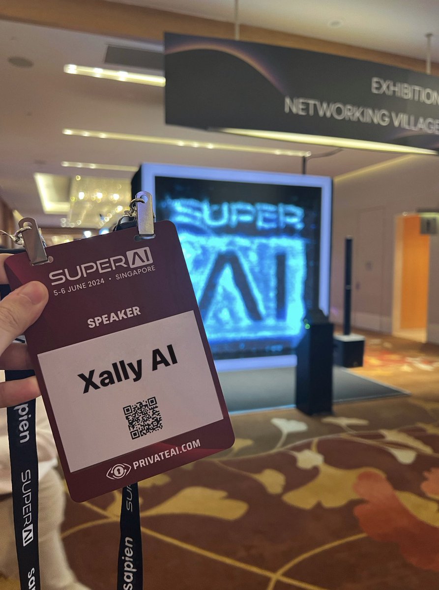Day 1 at #SuperAI!

Exciting discussions on decentralized AI, #AI, and #Web3 with industry leaders. Seeing immense opportunities for collaboration ahead.

Let’s wait for further updates from Xally team 🚀