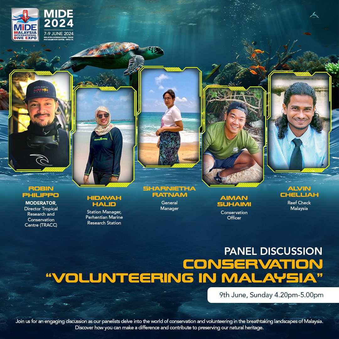 ReefCheckMY's tweet photo. Happy World Environment Day!

We are celebrating June as Ocean Month! Catch us at MIDE from 7-9 June 2024 and listen to @AlvinChelliah speak on 2 panels too!

#oceanmonth #MIDE #dive #marineconservation https://t.co/PZhvaUi2LK