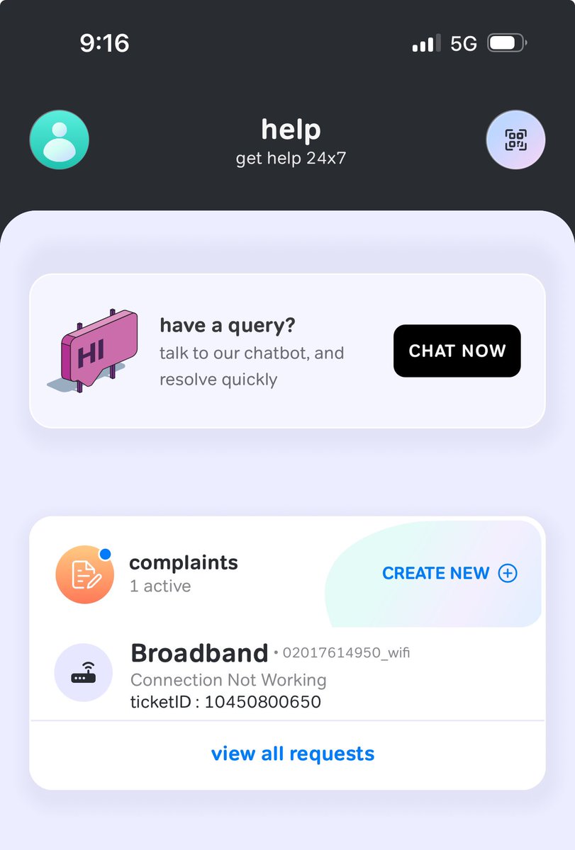 robiray's tweet photo. @Airtel_Presence I call customer care, get the issue reopened, I again get an sms about engg being assigned and then another saying the request can’t be reopened. The app still shows the request. https://t.co/gui6AF5FVX