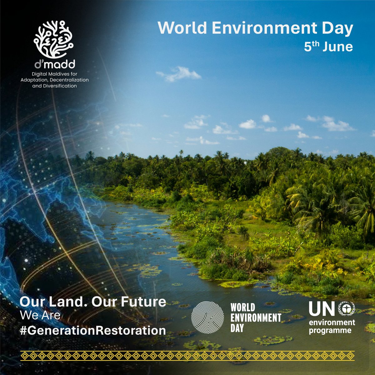 Digital technology paves the way for a greener future, turning data into decisions that nurture the earth, one byte at a time. #DigitalMaldives #DMADD #WorldEnvironmentDay #OurLandOurFuture #GenerationRestoration