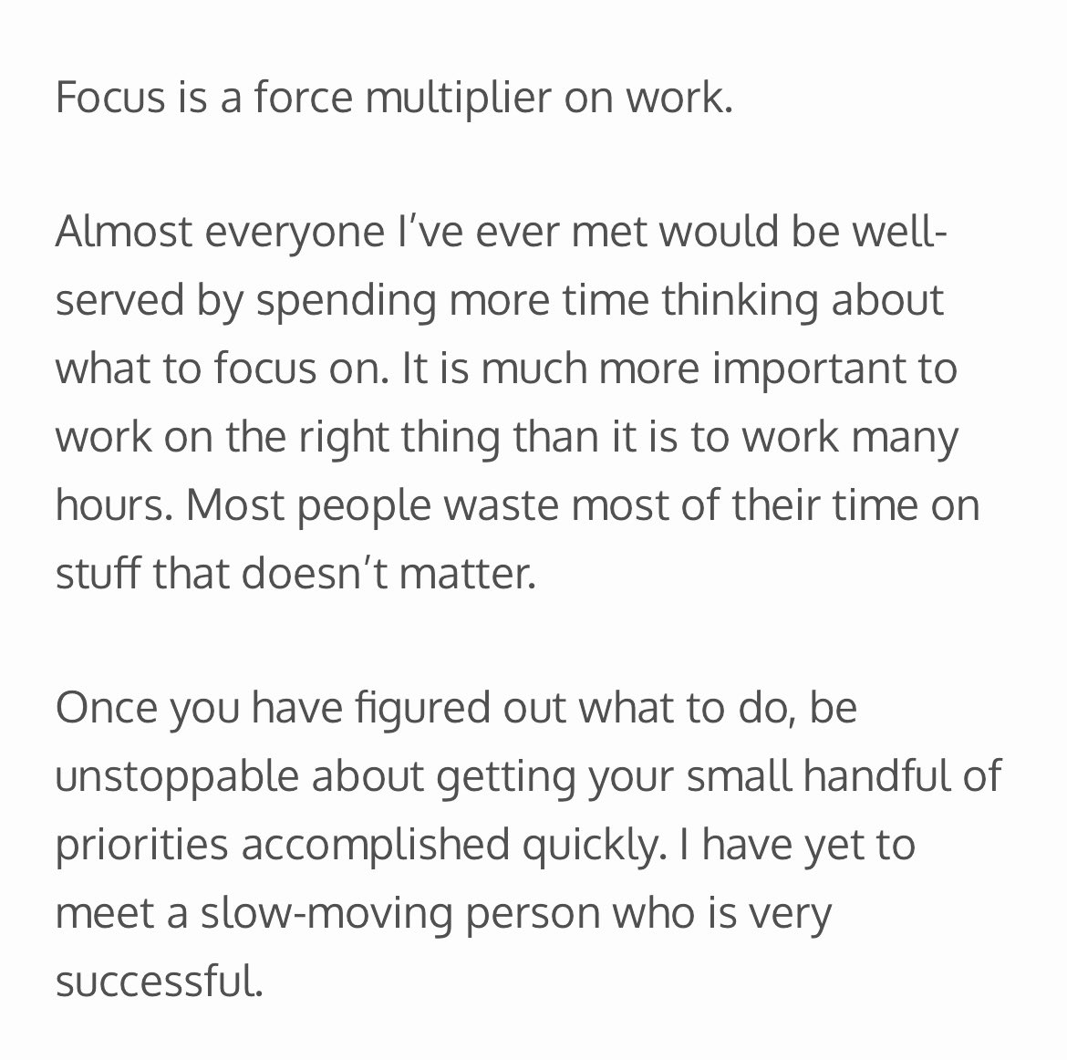 readswithravi's tweet photo. “I have yet to meet a slow-moving person who is very successful.”

— Sam Altman https://t.co/5bitvk04YA