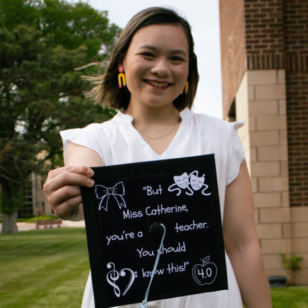 NewmanU's tweet photo. Catherine Madison, an early childhood unified major, theater and choral music minor, "enjoyed every second of her time at Newman."
#NewmanU #DegreeOfDifference #TransformSociety #Education #Teacher #ThirdGrade #CollegeGraduate #ClassOf2024 https://t.co/KfwVmMSR4X