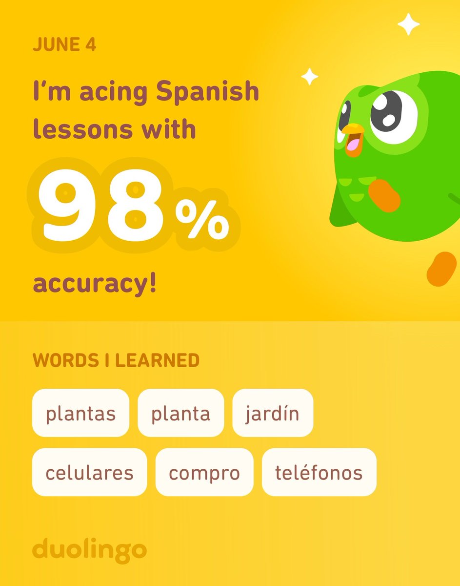 x33snowwhite's tweet photo. I’m learning Spanish on Duolingo! It’s free, fun, and effective. https://t.co/Jg0qPp4vOj