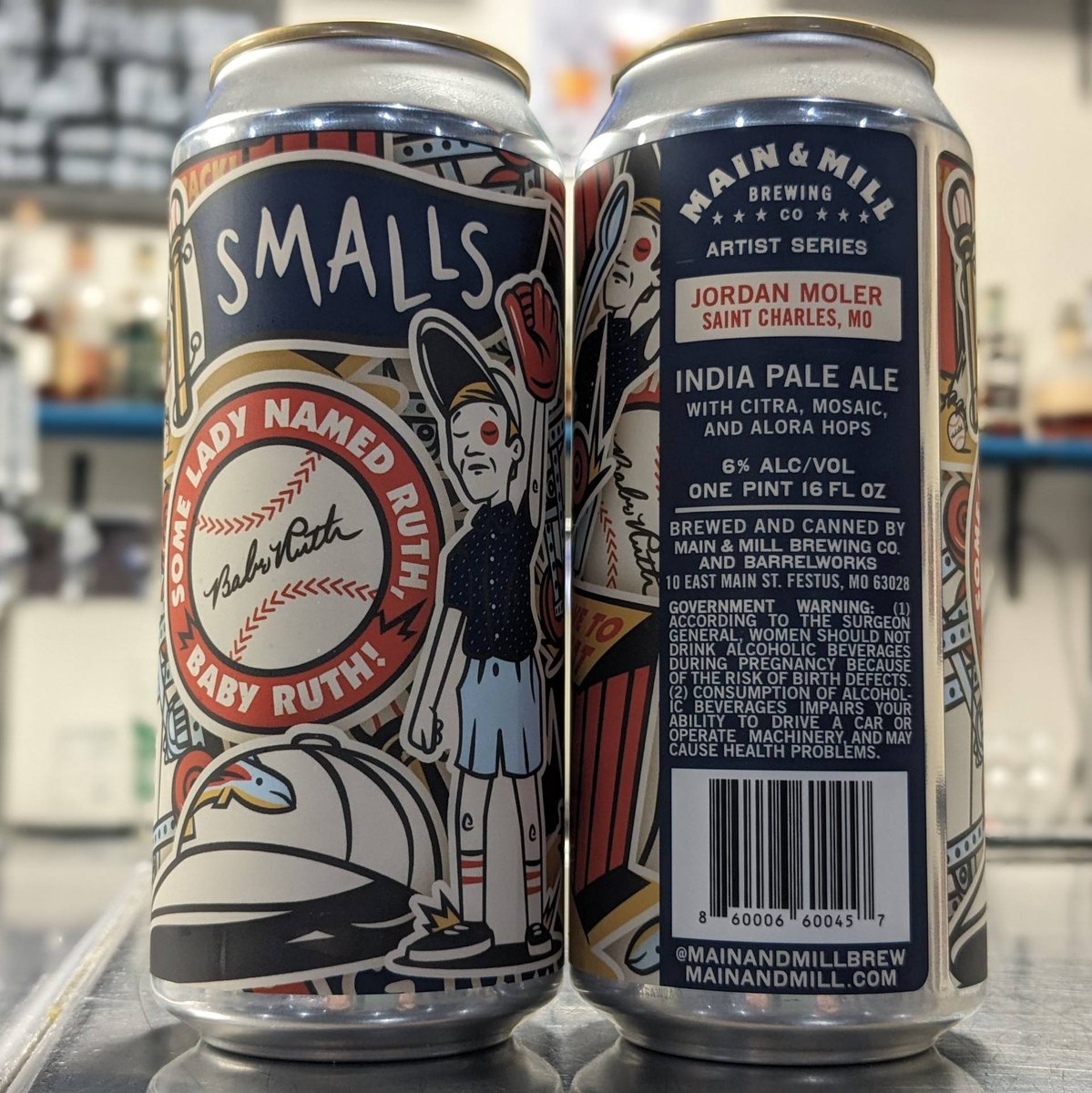 NEW &amp; LOCAL IPA Arrival!😍

Main &amp; Mill's newest addition to their artist series, Smalls IPA. This American IPA was hopped with Citra, Mosaic, and Alora

Get em while we got em!

See ya soon fam! 🍻🥃