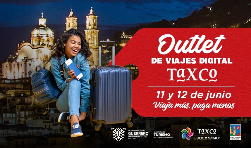 ¡Ya viene el Outlet de Viajes Digital de nuestro querido pueblo mágico #Taxco de Alarcón!

📆 11 y 12 de junio 

Ofertas para que viajes más y pagues menos 👍🏼