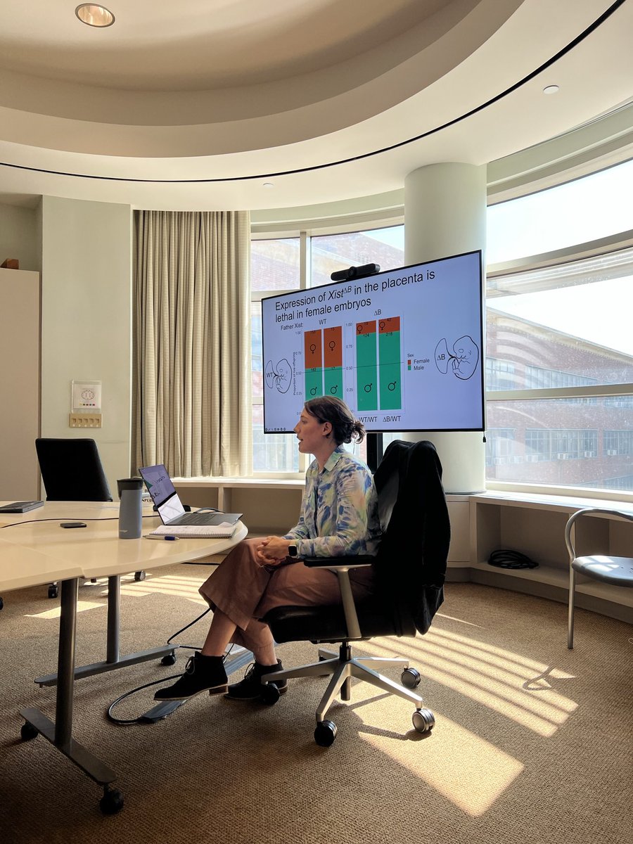 UCLA_CRSHE's tweet image. Dr. Elsie Jacobson, a Postdoc in Dr. Kathrin Plath’s lab, discussing how x-linked gene expression is regulated in the mouse and its critical role in placental development. 💫 @UCLA CRSHE Seminar Series #reproductivescience