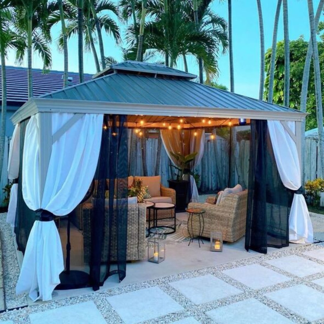 SOJAG2's tweet photo. Backyard festivities are here with the Genova II Double Roof Hardtop Gazebo! 🎉🏡 Transform your space into the ultimate summer hangout. 
https://t.co/TWwOJxLJiC

#Shelterlogic #SojagGazebo #BackyardOasis #GazeboLiving #SummerFun https://t.co/aV3MV9K6ik