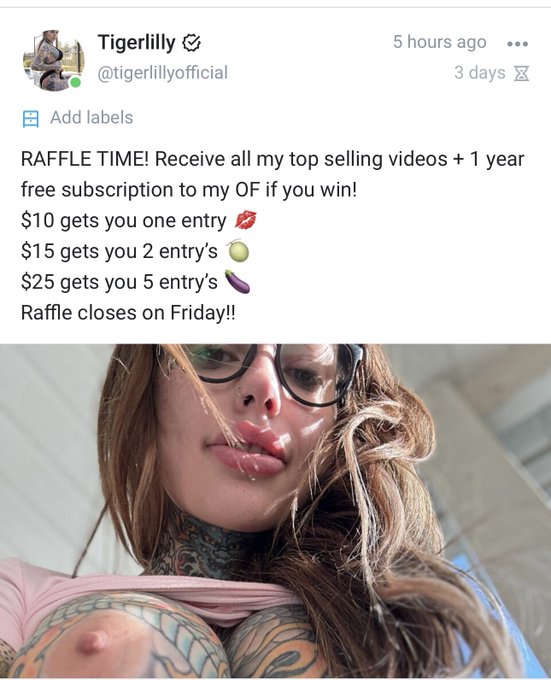 Don&rsquo;t miss out on my OF raffle ❤️ https://t.co/Dik7xnaM62<a href="/tag/mvsales"class="tags"><span>#mvsales</span></a>