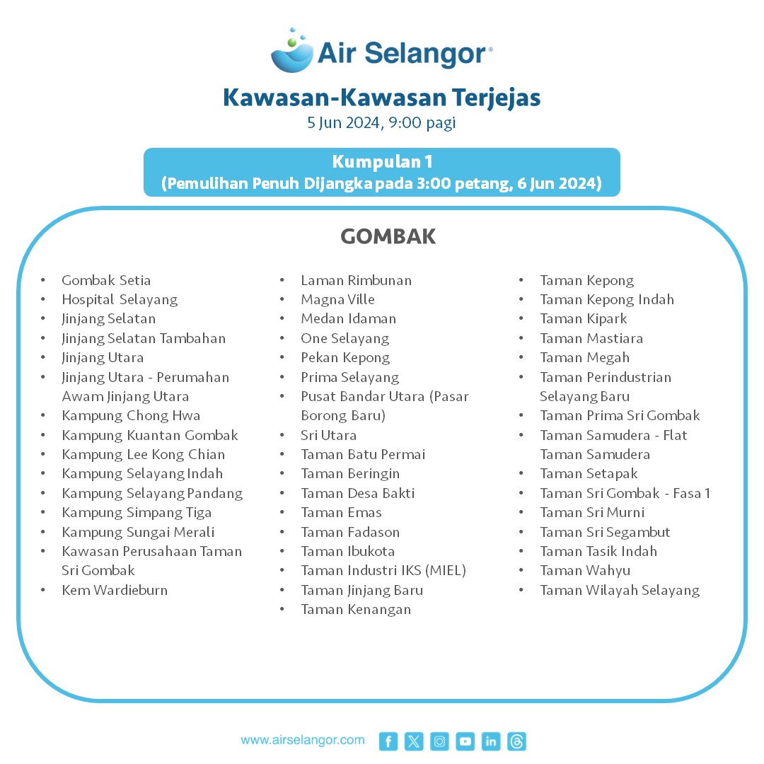 Air Selangor tweet media