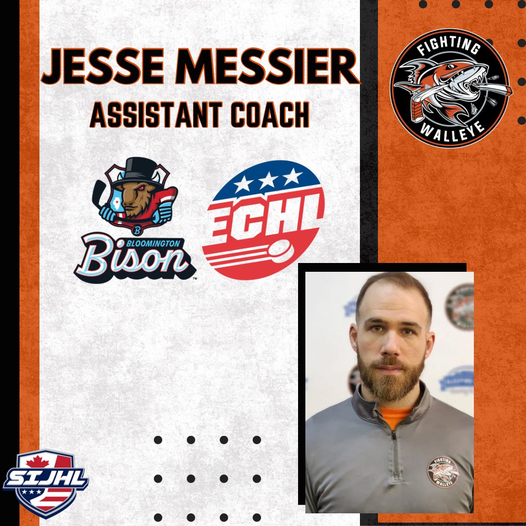 The Fighting Walleye announce the departure of Head Coach Jesse Messier, who has accepted a position with the ECHL’s Bloomington Bison.

The search for a new head coach has begun. Qualified candidates can send an expression of interest and resumé to: gm@fightingwalleye.com.