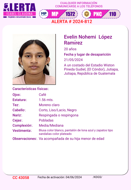 isabel_claudina's tweet photo. #AlertaIsabelClaudina
🚨 Ayúdenos a encontrar a
EVELIN NOHEMI LÓPEZ RAMÍREZ
Cualquier información comunicarse al teléfono 📞 1572
Gracias por difundir esta información❗ https://t.co/vFPIx1B7jC