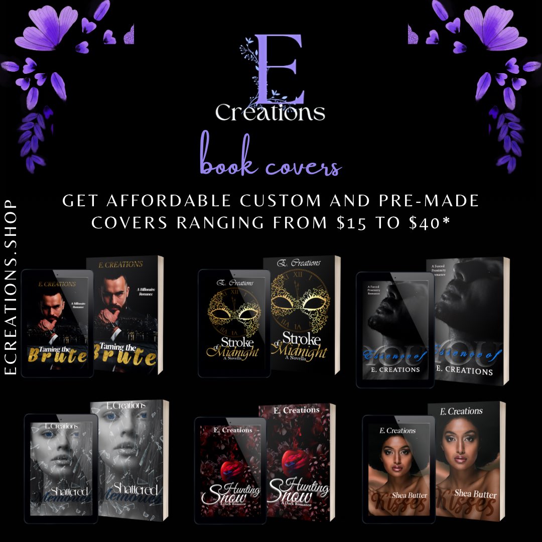 authorteirmarks's tweet photo. Swipe👉🏽 Looking for pre-made or custom book covers? Look no further - E. Creations is the one stop shop: https://t.co/hFqC9C0TnR

Taming the Brute - $30
Loving the Brute -$30

#ECreations #premadebookcover #custombookcover #writingcommunity #authorservices https://t.co/n0NtM47GJE