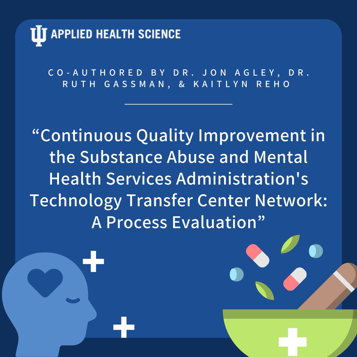 IU_AHS's tweet photo. Be sure to check out this new paper co-authored by Dr. Jon Agley and Dr. Ruth Gassman, faculty in the Department of Applied Health Science, as well as Kaitlyn Reho, Health Behavior PhD student!
Click here to read: https://t.co/MvfIqOdQ3Q
#MentalHealth #Evaluation #AppliedHealth https://t.co/tVunKQXroa