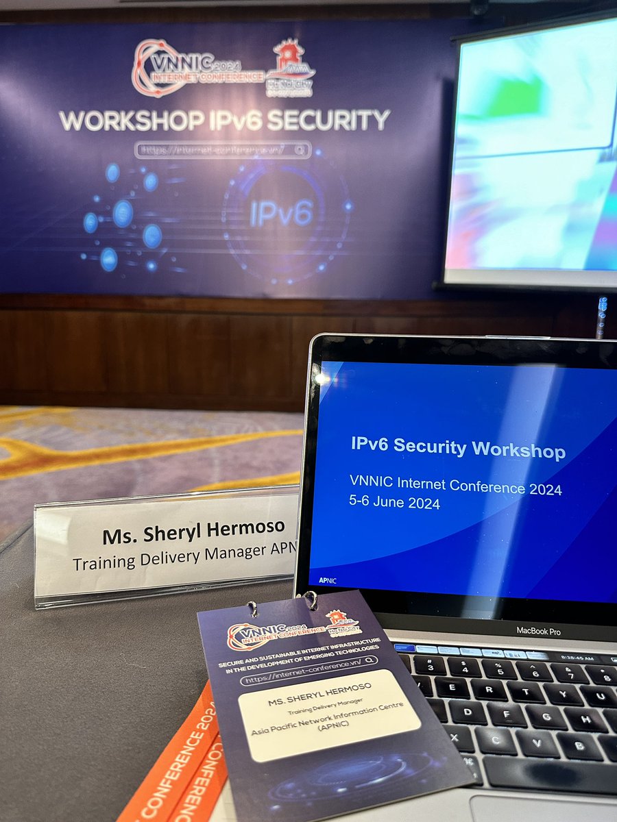 irrashai's tweet photo. Today in Hanoi for #IPv6 Security workshop https://t.co/5KWhKWdvu9 #apnictraining https://t.co/6DIcpJK34d