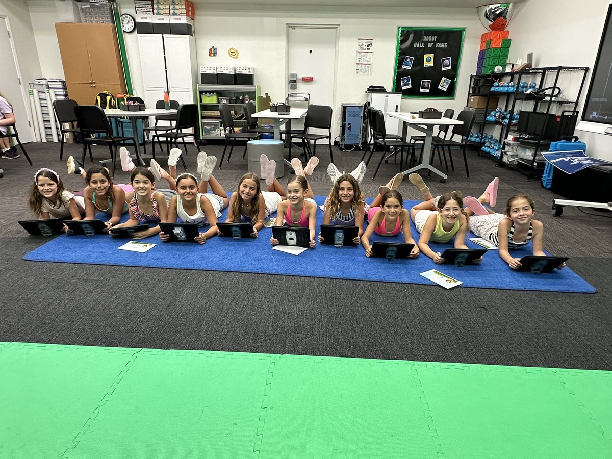 Summer camp fun! Our girls are having a blast designing their <a href="/bloxels/">Bloxels</a> games while chilling in my “tech lagoon”. #SummerCamp #GameDesign <a href="/GulliverPrep_/">Gulliver Preparatory School</a>