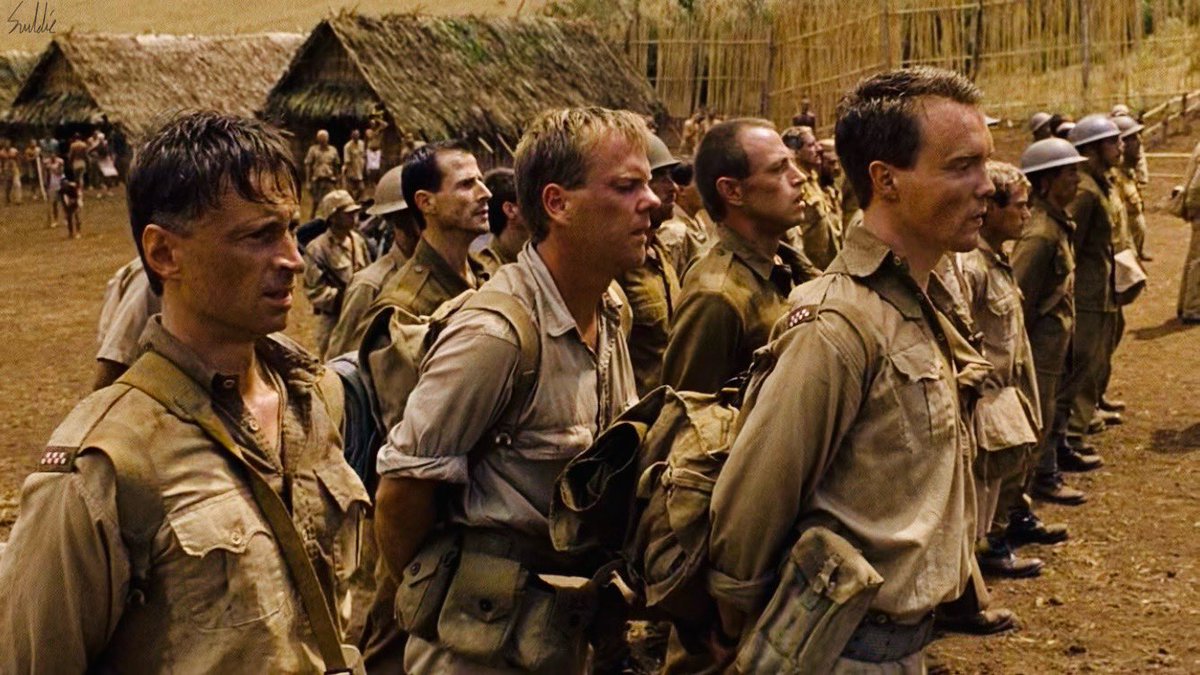 Sruldie's tweet photo. Still shots from the film:
To End All Wars (2001) 🎥🍿🪖
Dir. David L. Cunningham 🎬
Featured are Ciarán McMenamin, Mark Strong, Robert Carlyle and Kiefer Sutherland 🤩
#ToEndAllWars #CiaránMcMenamin #MarkStrong #RobertCarlyle #KieferSutherland #DavidLCunningham https://t.co/5Bm0GZXiXf