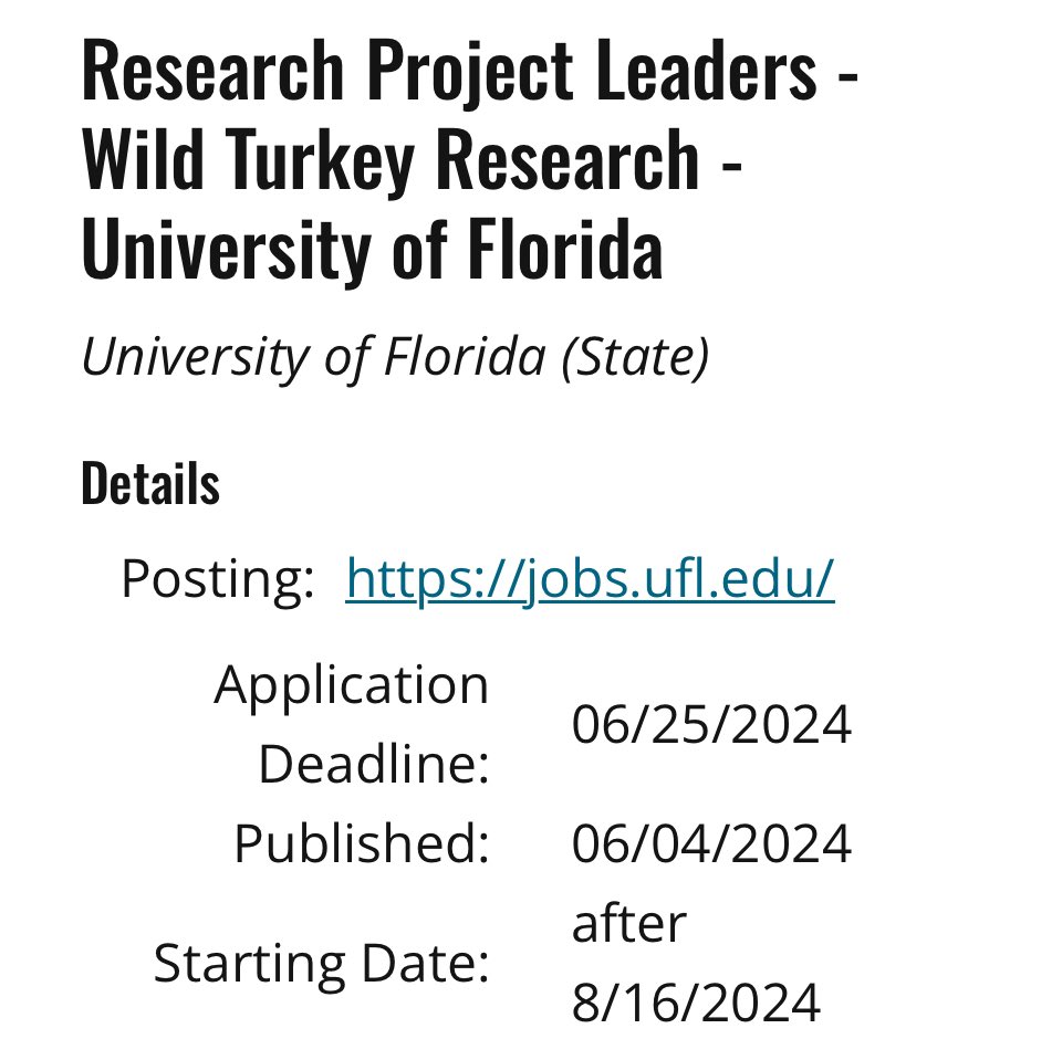 If you are interested in leading field research, I am hiring. DM if interested! #wildlifejob #wildliferesearch jobs.rwfm.tamu.edu/view-job/?id=9…