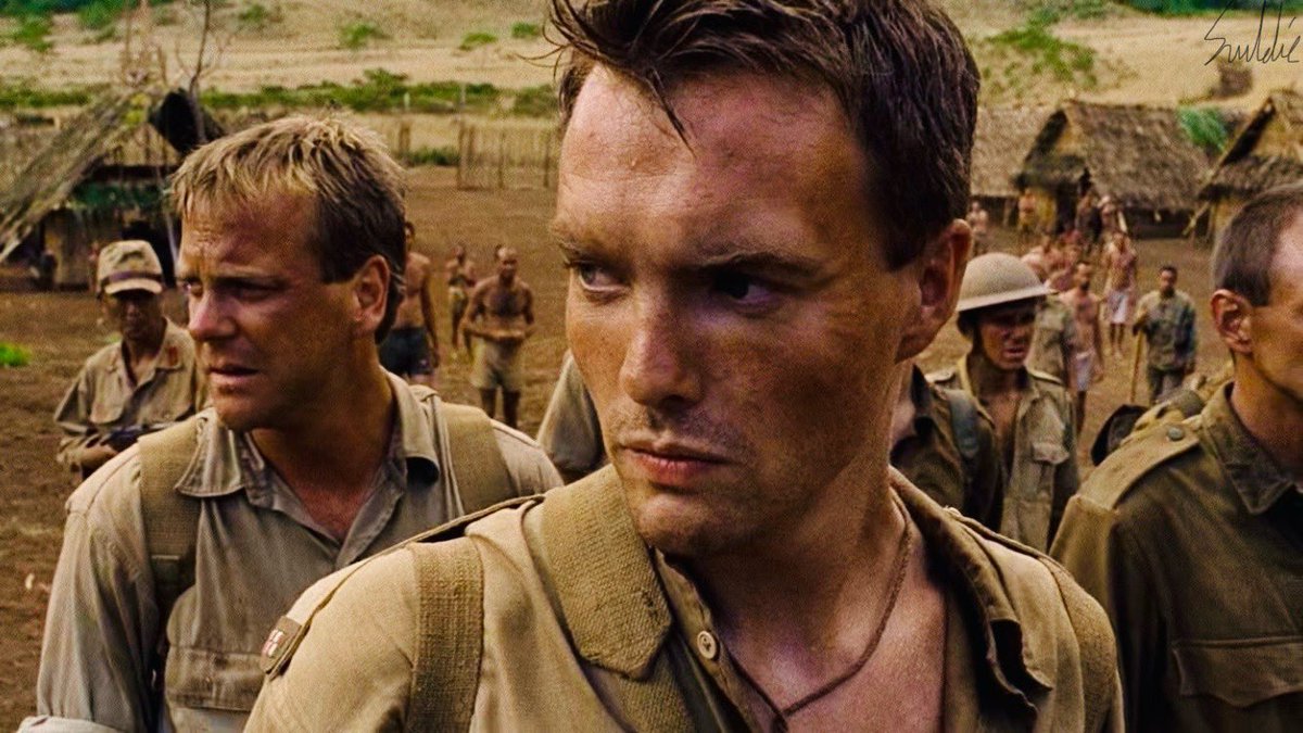 Sruldie's tweet photo. Still shots from the film:
To End All Wars (2001) 🎥🍿🪖
Dir. David L. Cunningham 🎬
Featured are Ciarán McMenamin, Mark Strong, Sakae Kimura, Robert Carlyle and Kiefer Sutherland 🤩
#ToEndAllWars #CiaránMcMenamin #MarkStrong #RobertCarlyle #KieferSutherland #SakaeKimura https://t.co/dWt3Gl3n1u