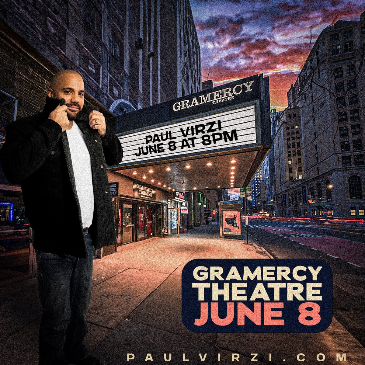 Paul Virzi (@paulvirzi) on Twitter photo THIS SATURDAY!!! <a href="/GramercyTheatre/">Gramercy Theatre</a> in NYC is going to be dope!! Can’t wait! Some tickets left at paulvirzi.com Get in there. THIS SATURDAY!!! <a href="/GramercyTheatre/">Gramercy Theatre</a> in NYC is going to be dope!! Can’t wait! Some tickets left at paulvirzi.com Get in there.