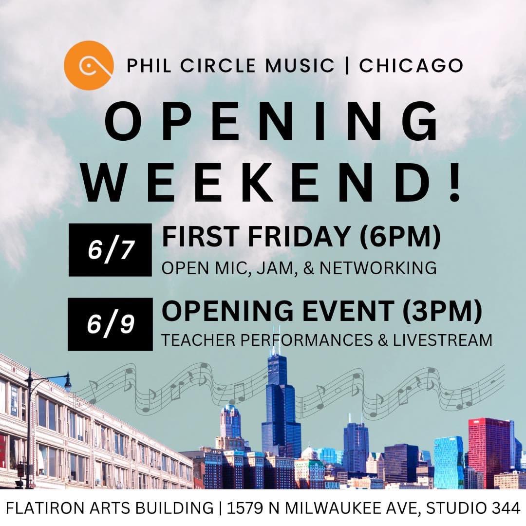 philcircle's tweet image. My Chicago school got a bigger space in the landmark Flat Iron Arts Building! 
#MusicIsLife #philcircle